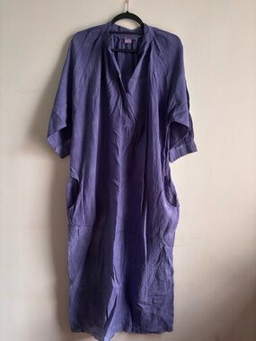 Relaxed Lavender Maxi Dress with Pockets